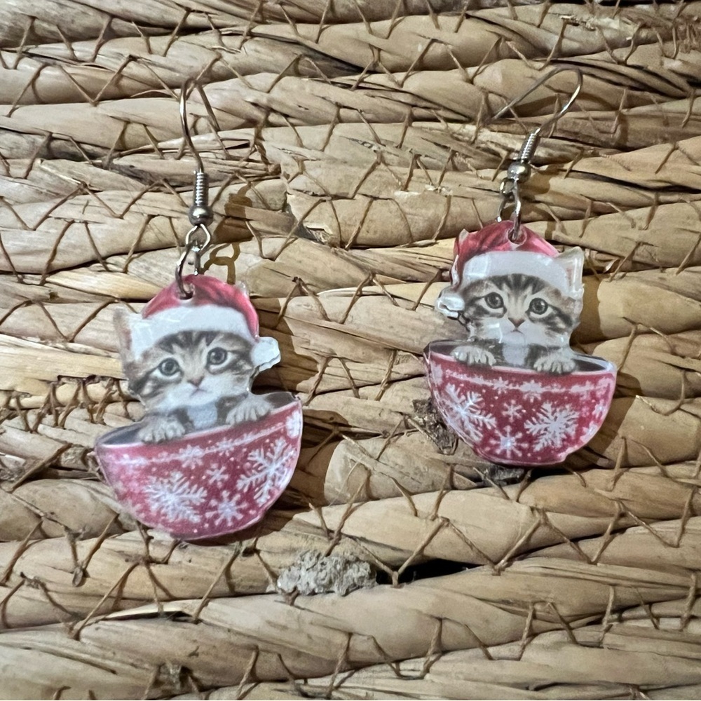 Cute Kitten ornament Earrings